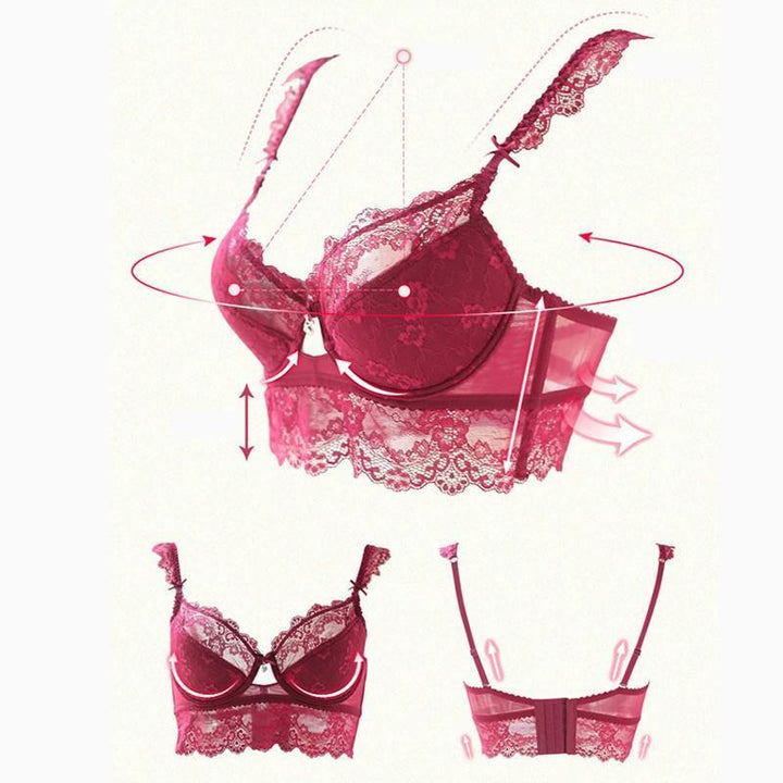 Sexy Mousse Women's Ultra-Thin Lace Bra Set - Brauthentic