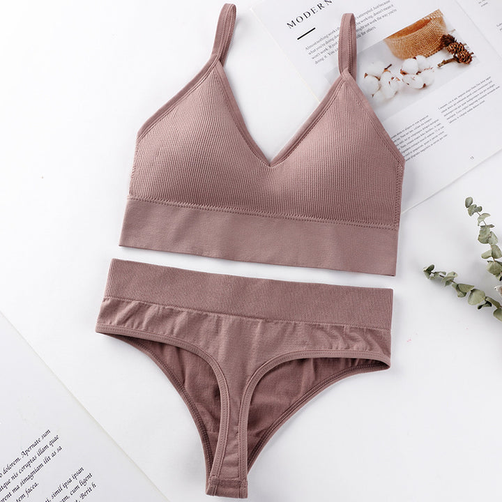 Push-Up Sports Bra & G-String Lingerie Set - Brauthentic