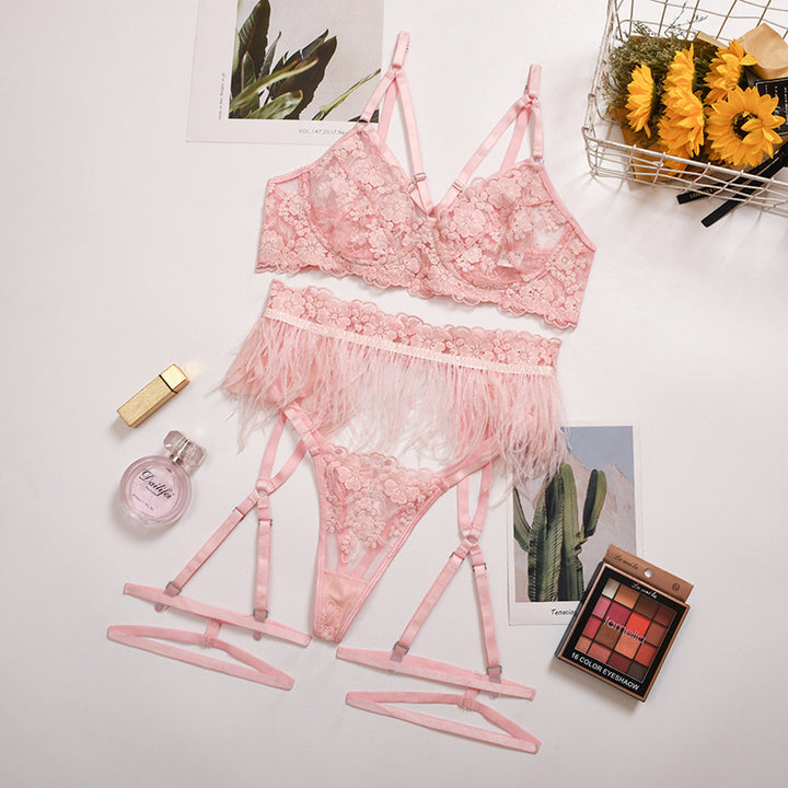 Lace Lingerie Three Piece Set - Brauthentic